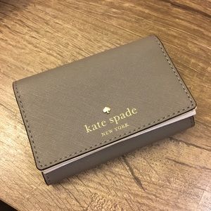 NEW Kate Spade Two Tone Card Holder Purse Wallet